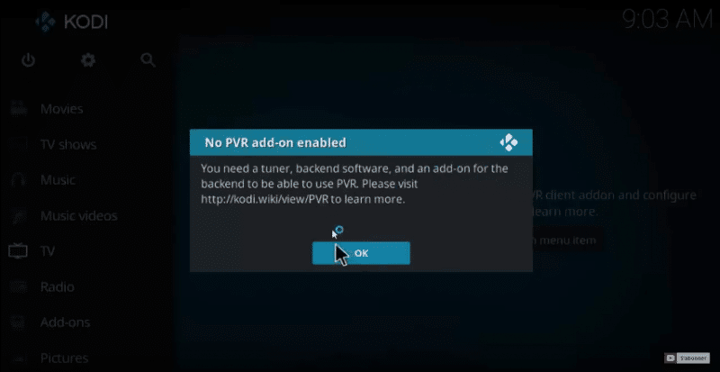 KODI addon PVR